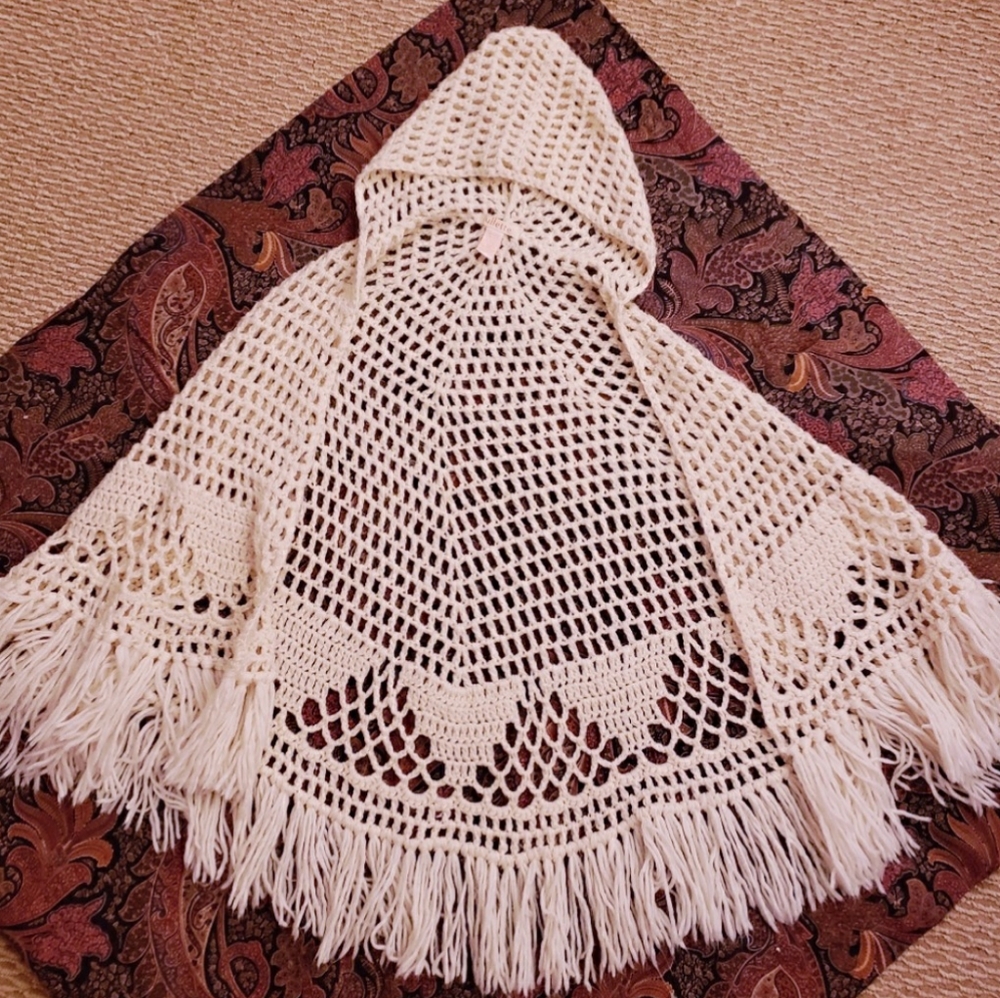 Hooded Crochet Shawl